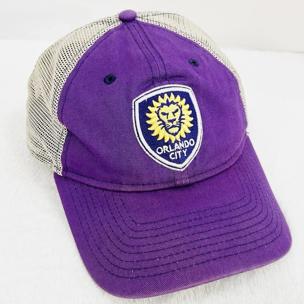 New Era Orlando City SC Trucker 9TWENTY Hat Cap Adjustable Snapback Purple‎ MLS